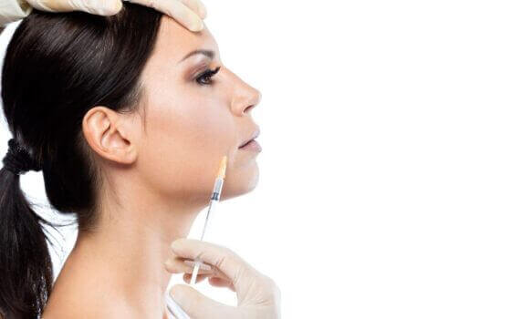 woman having dermal fillers