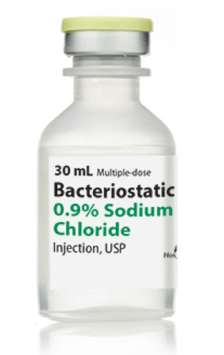 Bacteriostatic sodium chloride solution
