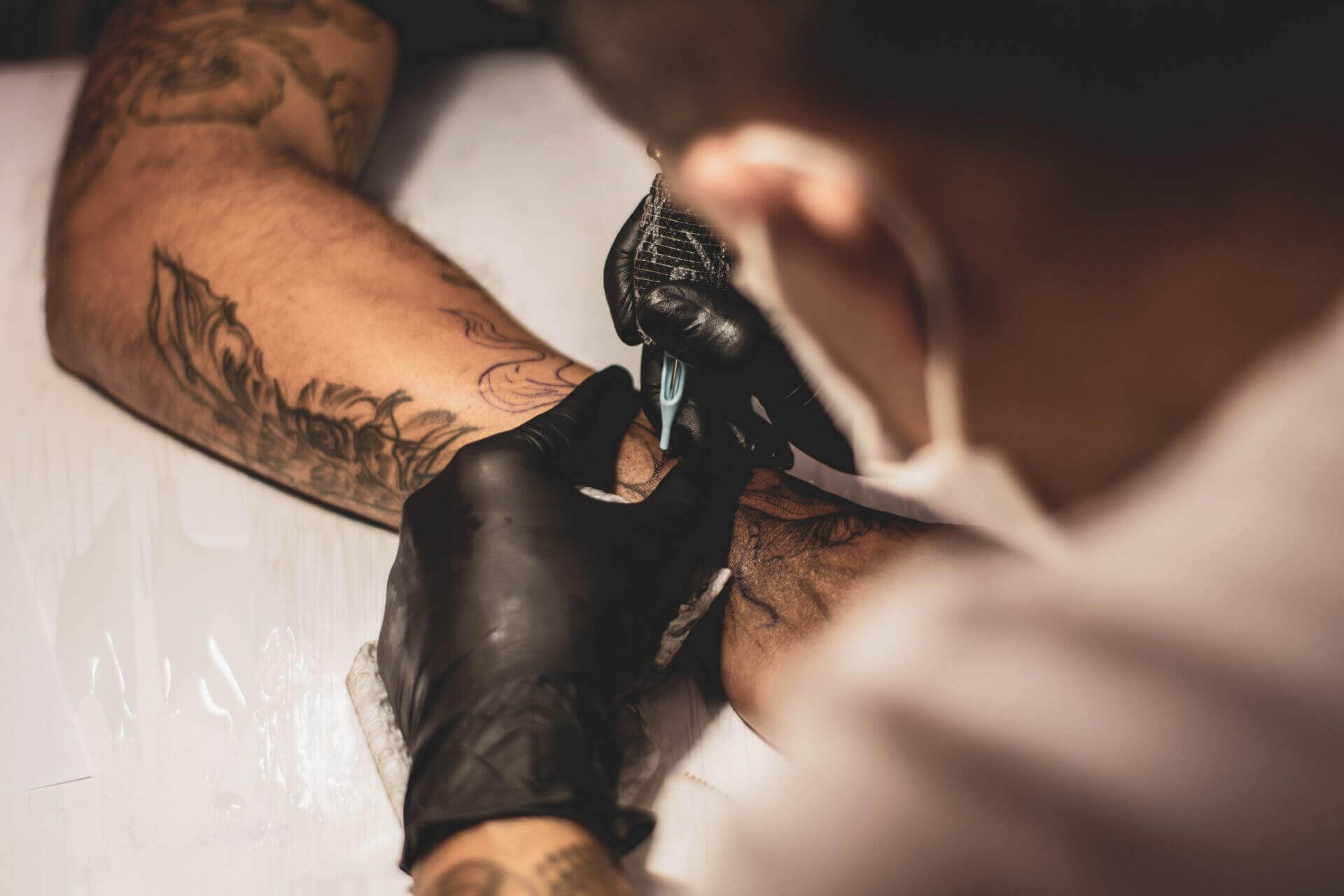 person having a tattoo