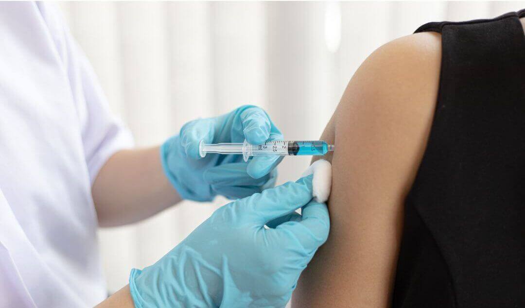 person having a vaccination