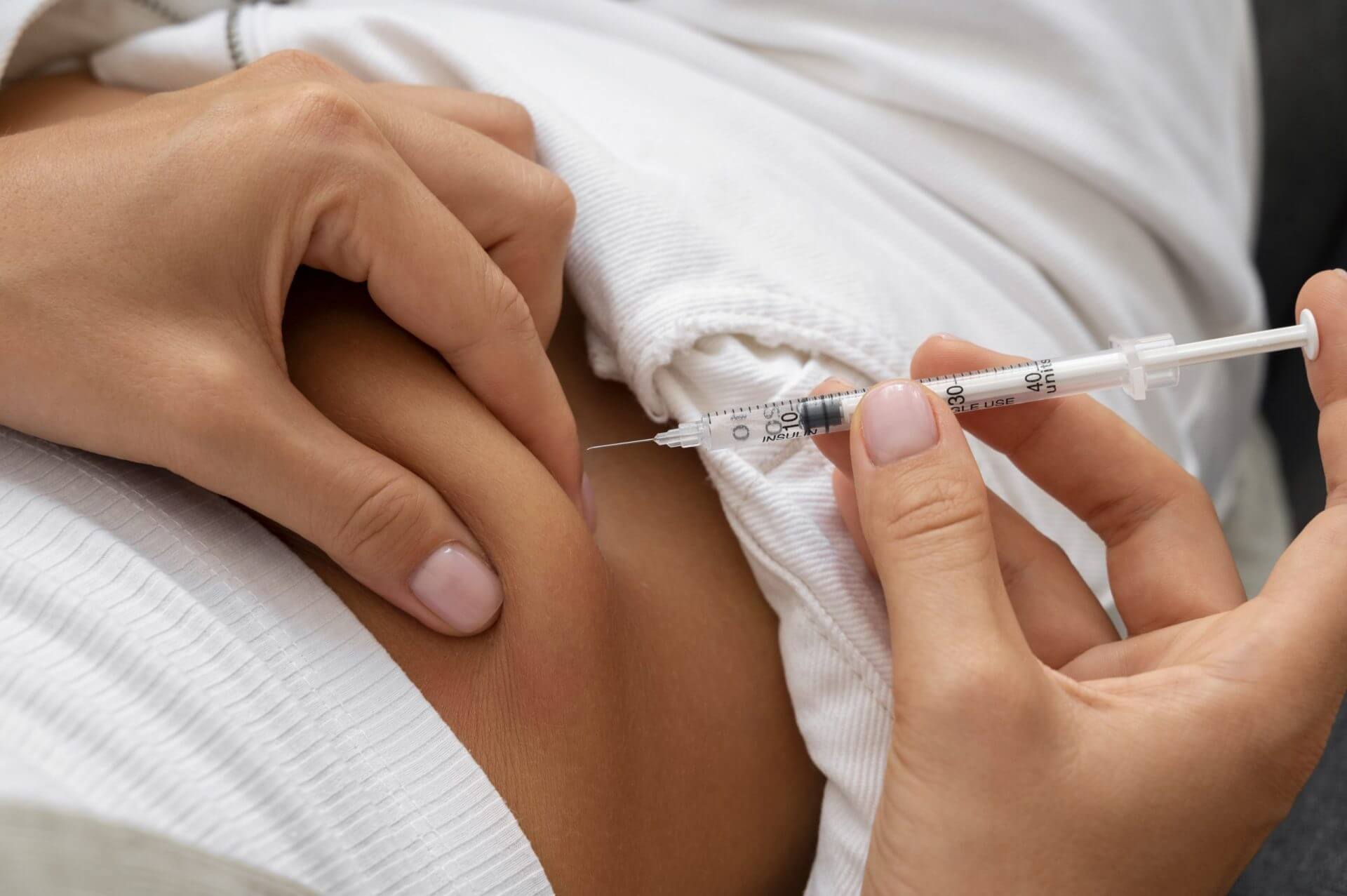 weight loss injection being administered 