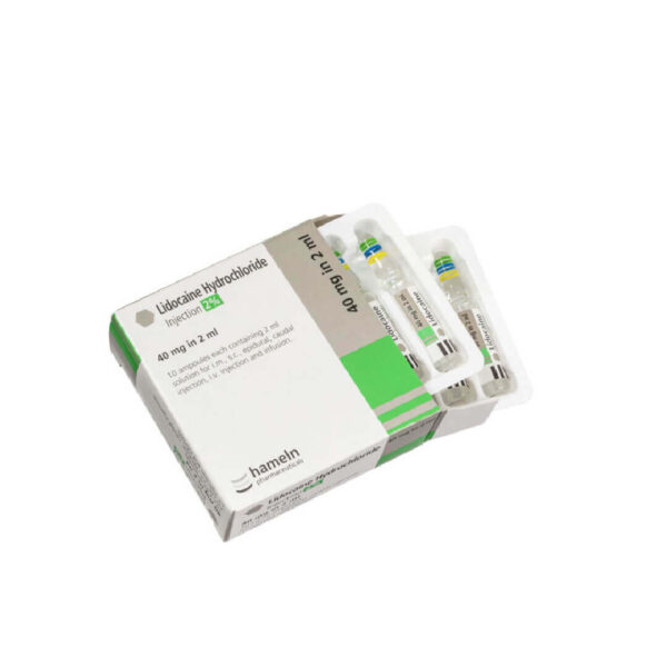 Lidocaine 40mg/2ml 2% Ampoules (10)