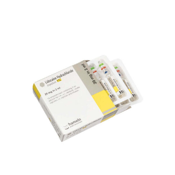 Lidocaine 20mg/2ml 1% Vials (10)