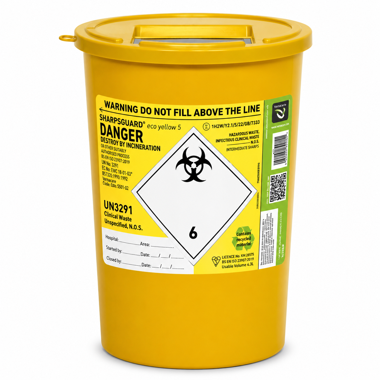 Sharpsafe 5 Litre Sharps Container