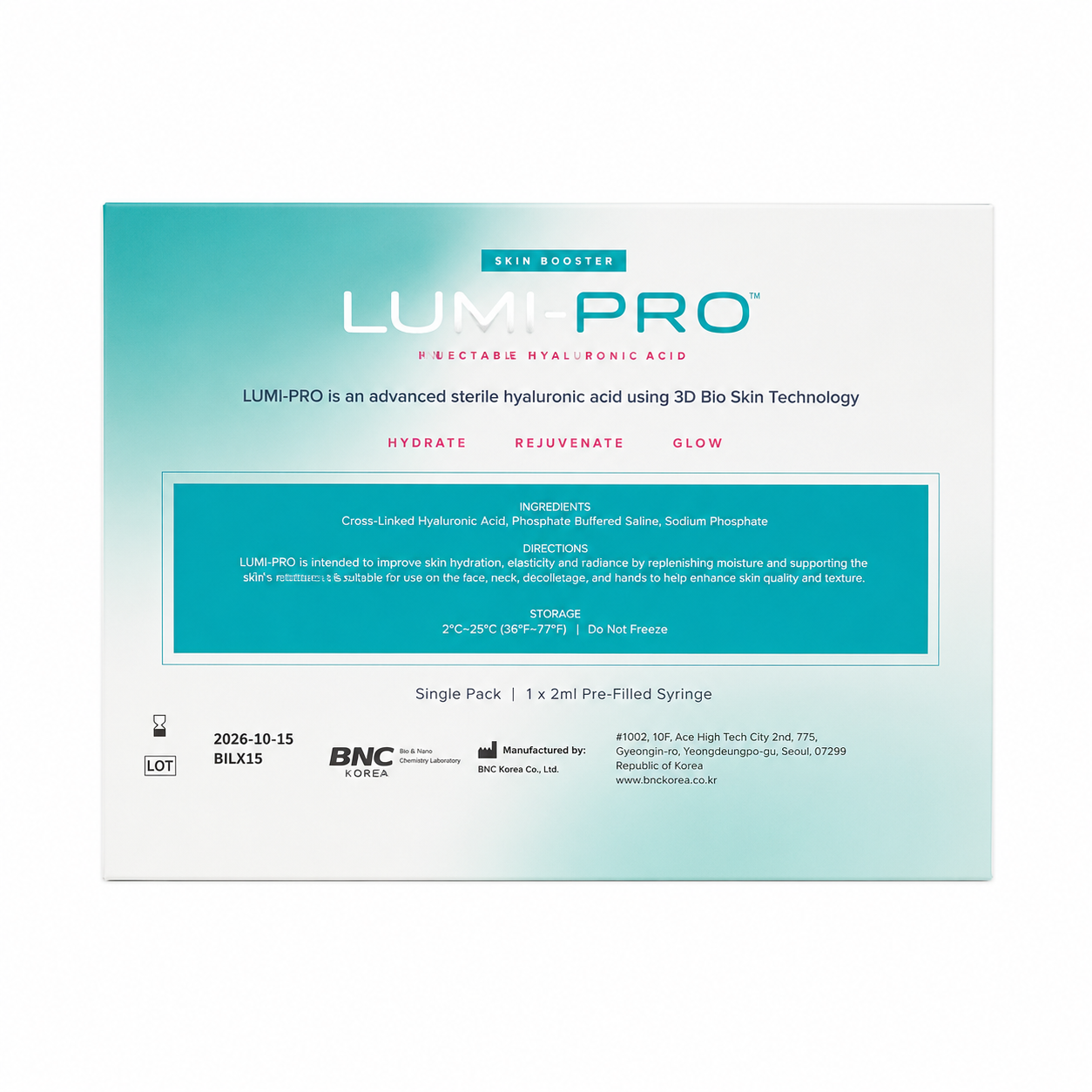 LUMI-PRO Skin Booster Single Pack (1 × 2ml) - Image 2