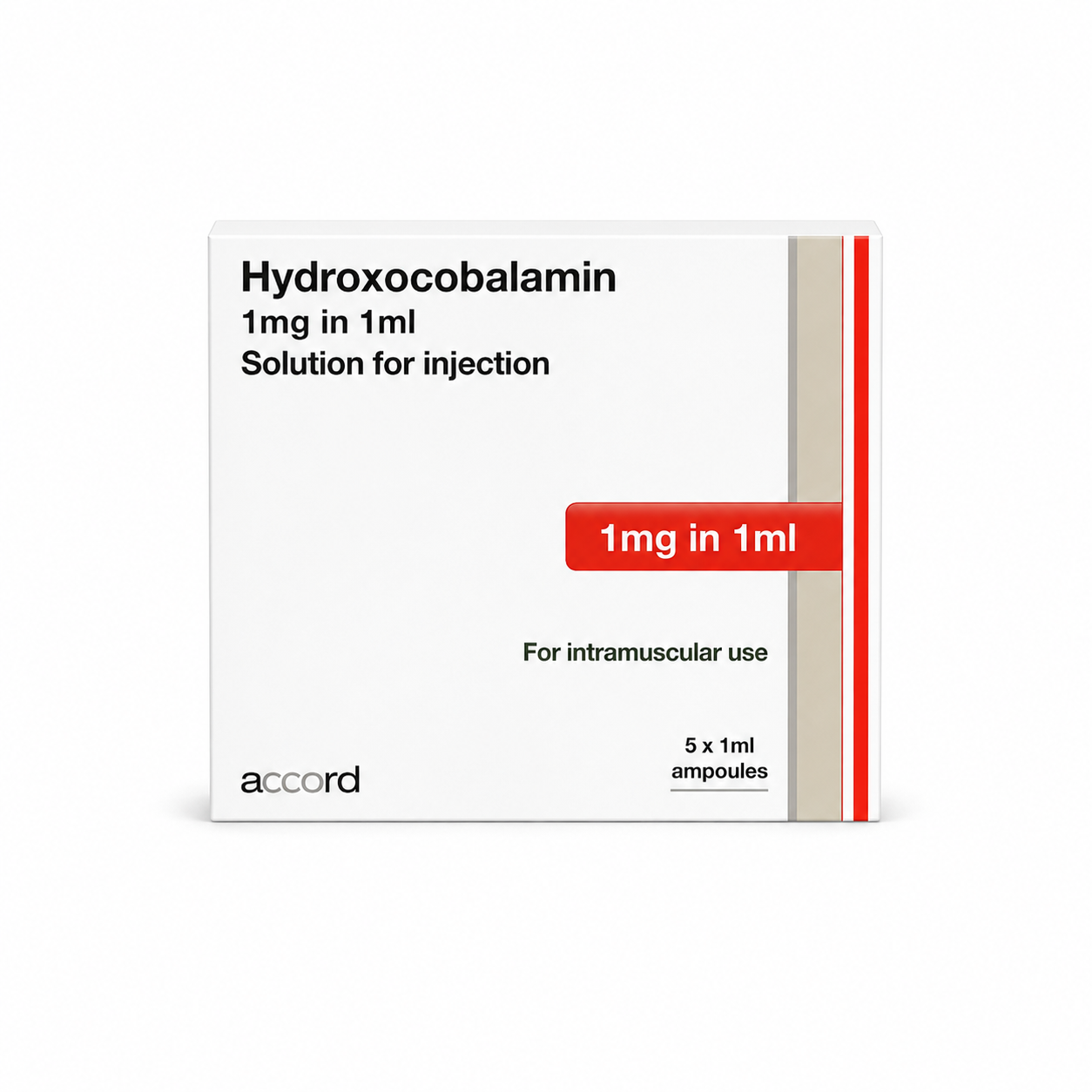 Hydroxocobalamin 1mg/1ml (5 Vials)