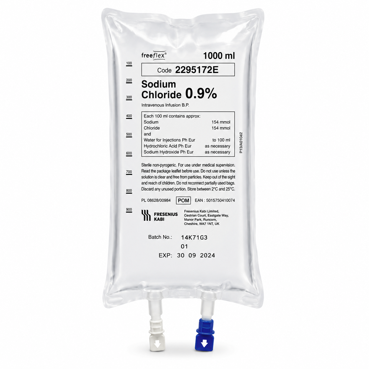 Sodium Chloride 0.9% (1000ml)