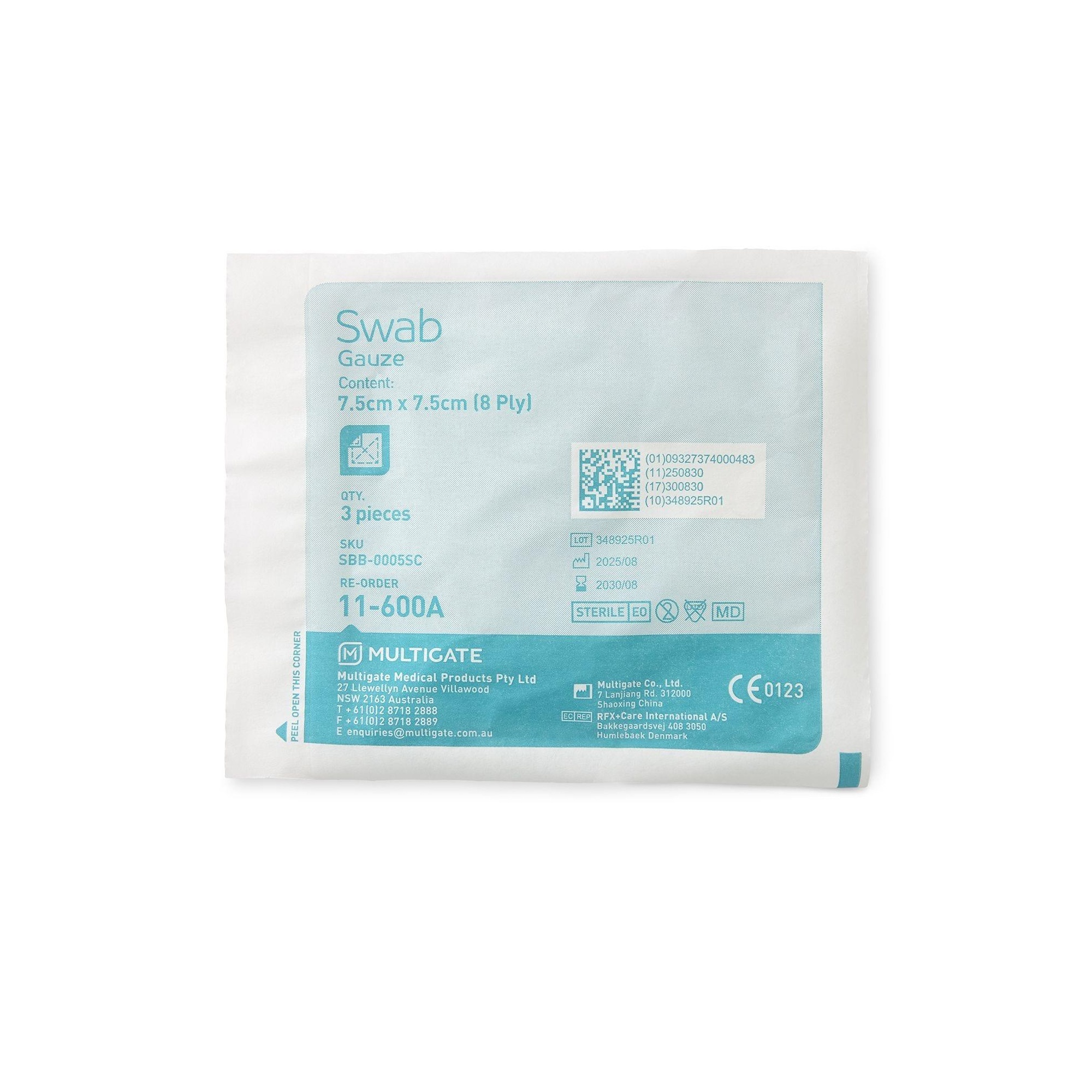 Gauze Swabs 8ply 7.5cm x 7.5cm