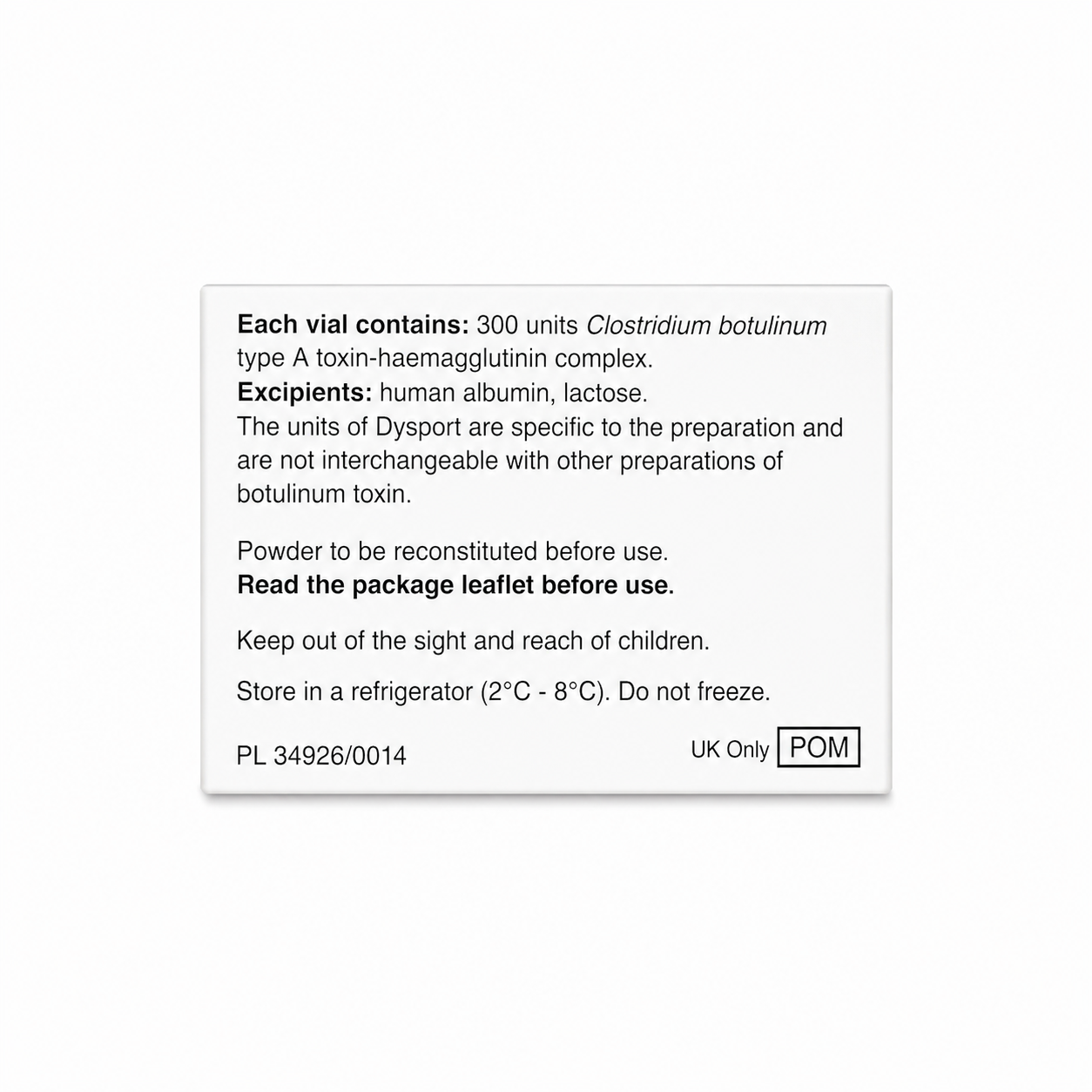 Dysport 300iu (Single Vial) - Image 2