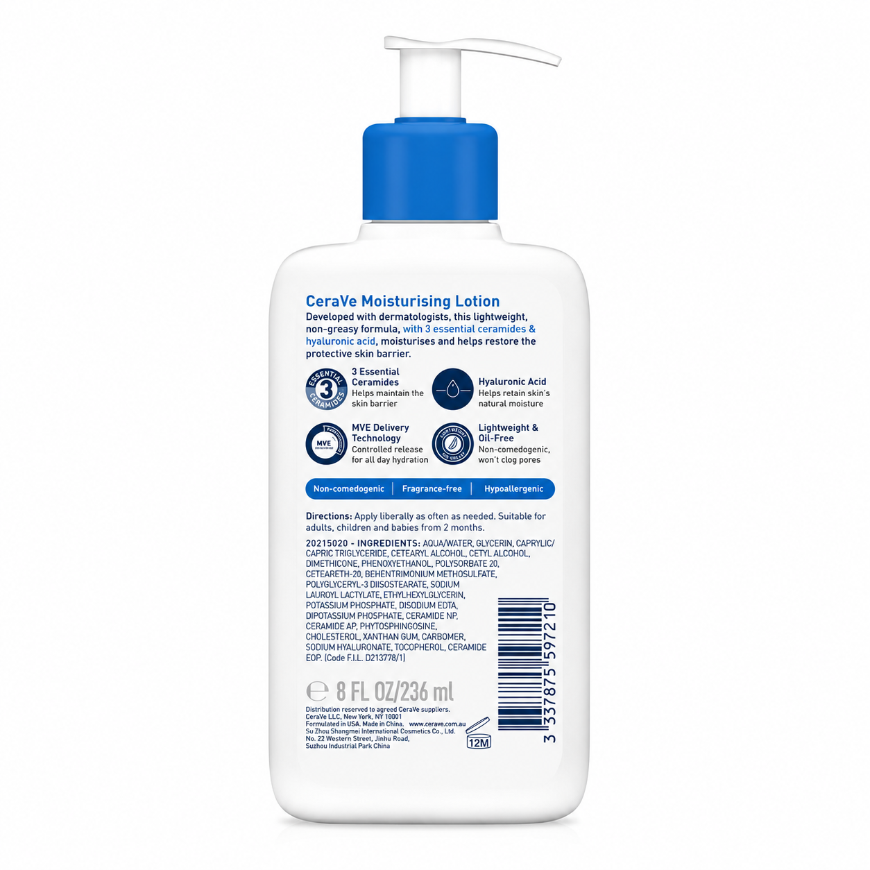 CeraVe Moisturising Lotion (236ml) - Image 2