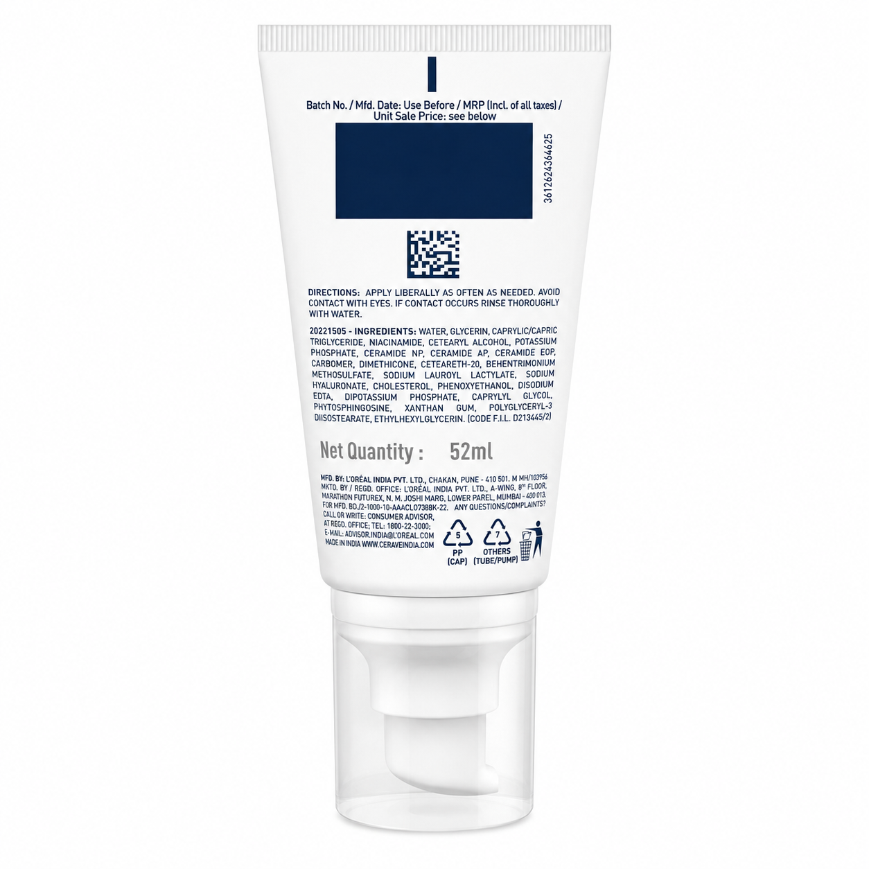 CeraVe PM Facial Moisturising Lotion No SPF (52ml) - Image 2