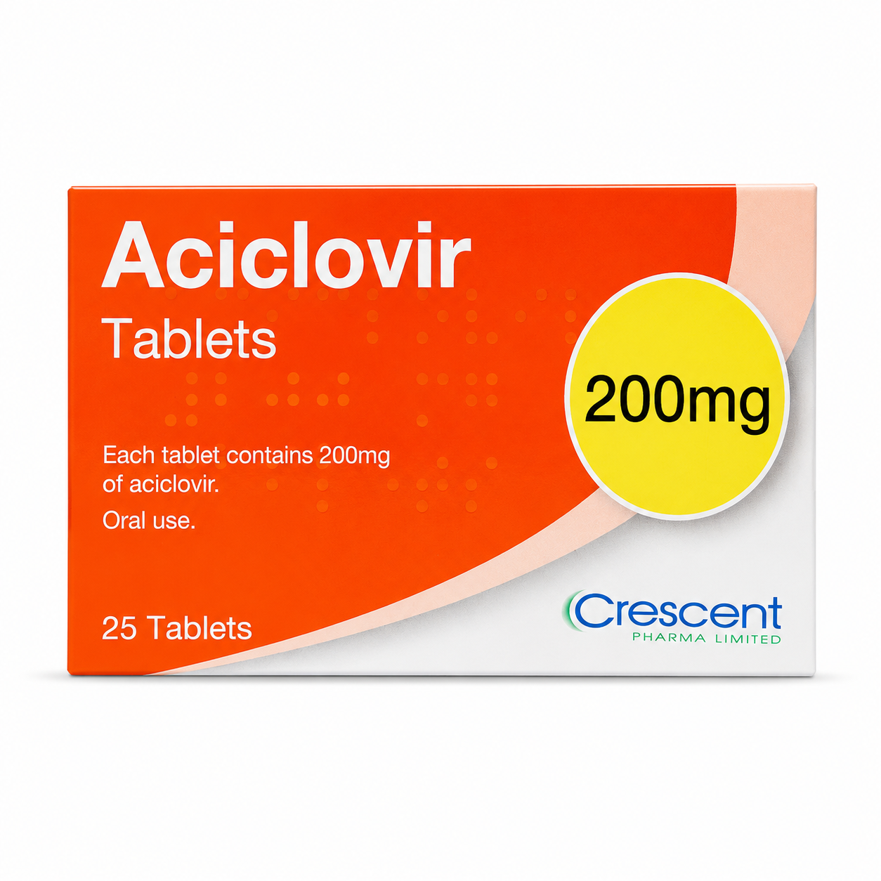Aciclovir 200mg tablets (25 Pack)